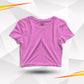 Pink Basic Cotton Crop Top