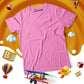 Pink Kids Half Sleeves Basic T Shirt