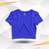 Royal Blue Basic Cotton Crop Top