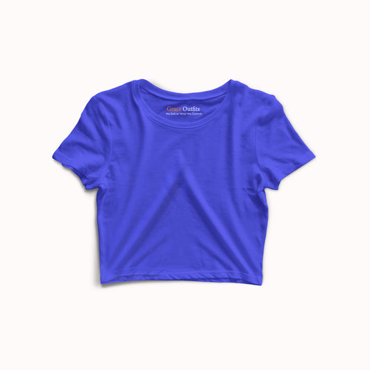 Basic Royal Blue Crop Top