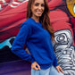 Women's Basic Royal Blue Sweatshirt