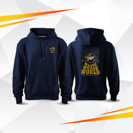 Smile the world Graphic Hoodie