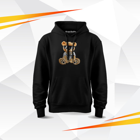 Cool Teddy Hoodie – Streetwear Bear Graphic Hoodie