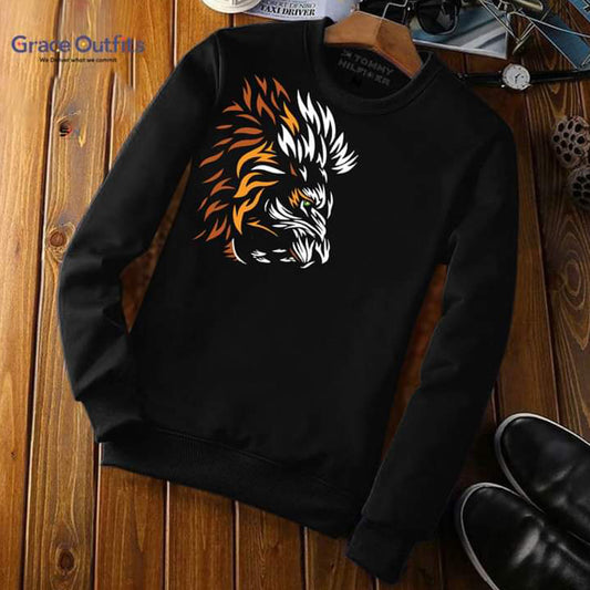 Graphic Lion Black Sweatshirt
