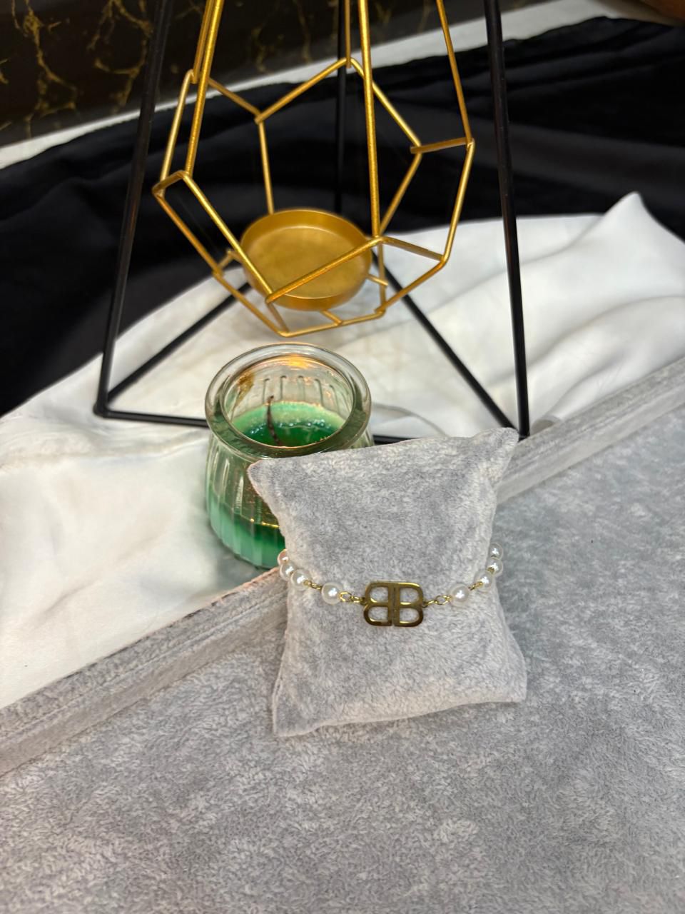 Bundle 14 – Balmain Hoops & Pearl Bracelet Set – Luxury in Every Detail