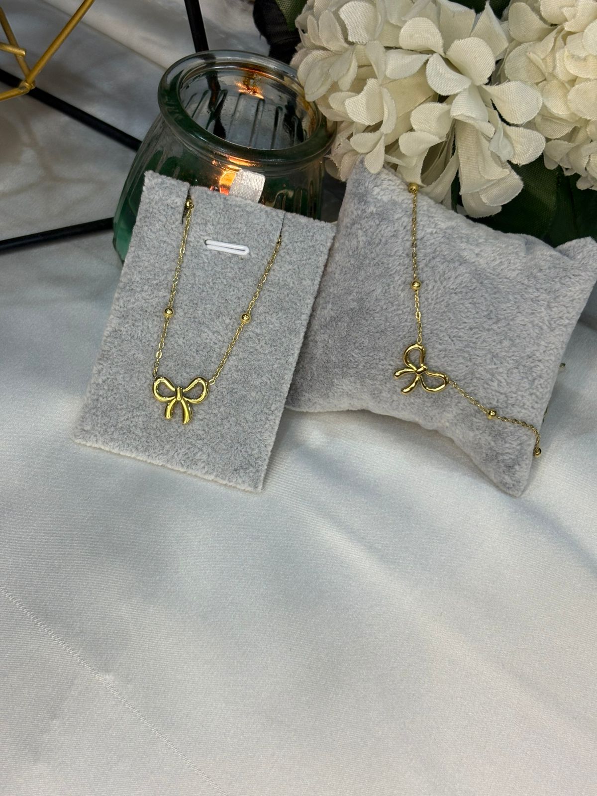 Bundle 15 - Bow Beaded Chain & Bracelet Set