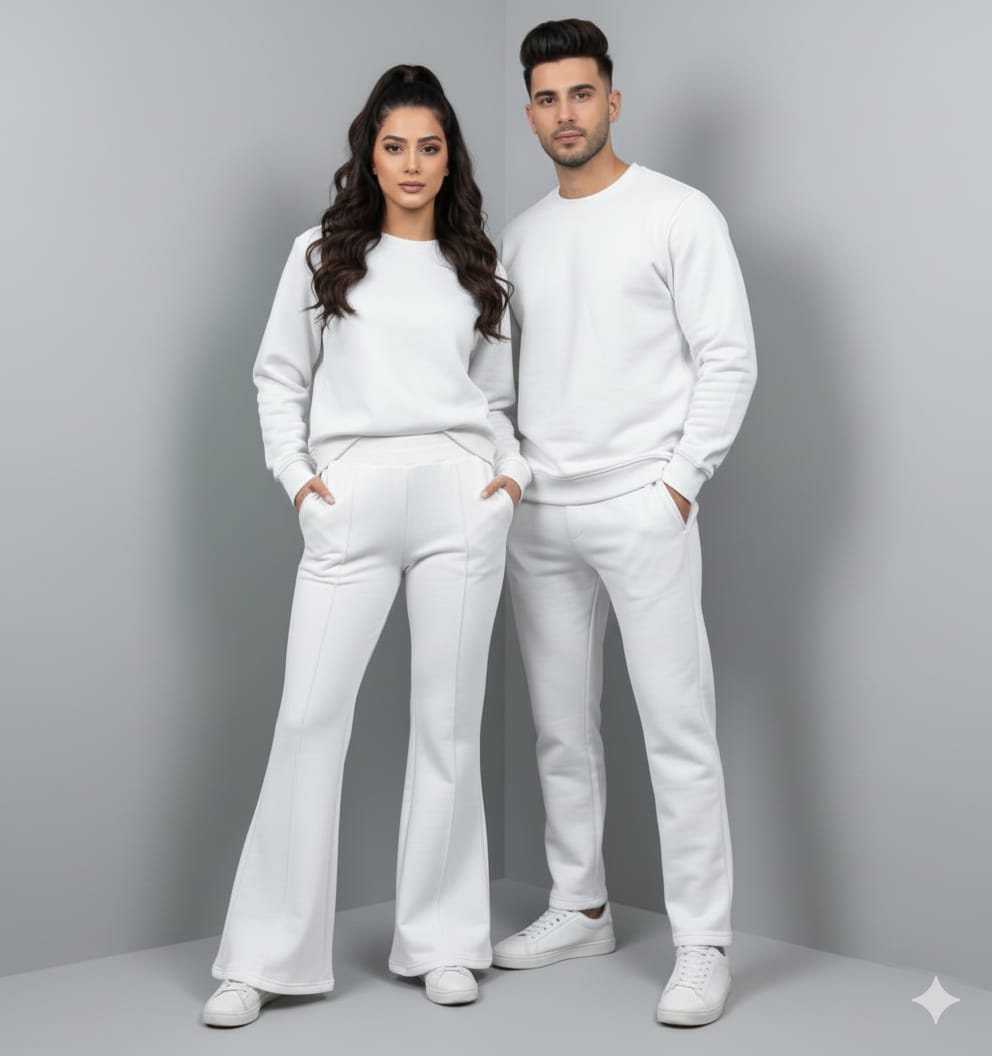 Winter Fleece Women's Co-Ord Set – White