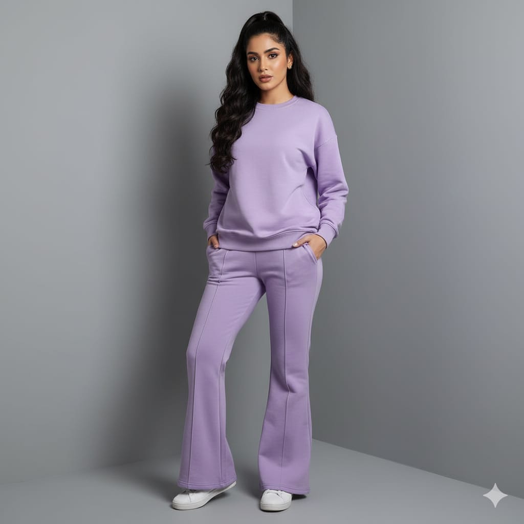 Winter Fleece Couple's Co-Ord Set – Lilac
