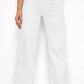 Women Denim Wide Leg Jeans White Color