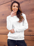 Women's Basic White Sweatshirt
