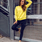 Women's Basic Yellow Sweatshirt