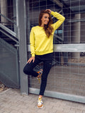 Women's Basic Yellow Sweatshirt