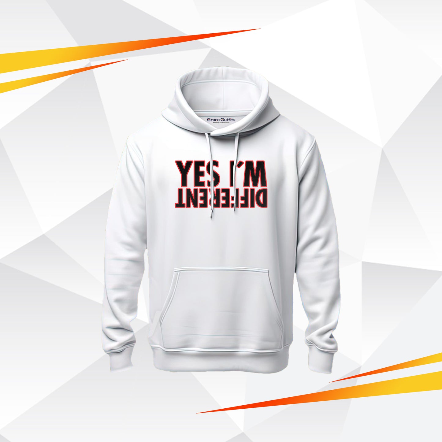 Yes I'm Different Graphic Hoodie