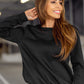 Women's Basic Black Sweatshirt