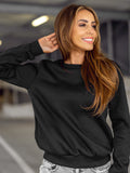 Women's Basic Black Sweatshirt