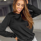 Women's Basic Black Sweatshirt