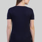 Basic Navy Blue V-Neck T-Shirt