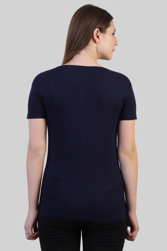 Basic Navy Blue V-Neck T-Shirt