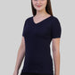 Basic Navy Blue V-Neck T-Shirt