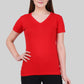 Basic Red V-Neck T-Shirt