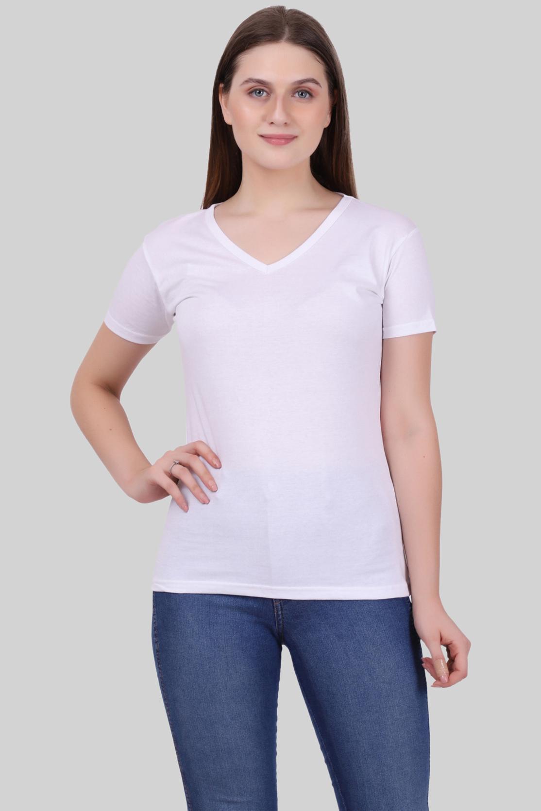 Basic White V-Neck T-Shirt