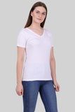 Basic White V-Neck T-Shirt