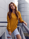 Women's Basic Mustard Sweatshirt