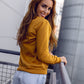 Women's Basic Mustard Sweatshirt