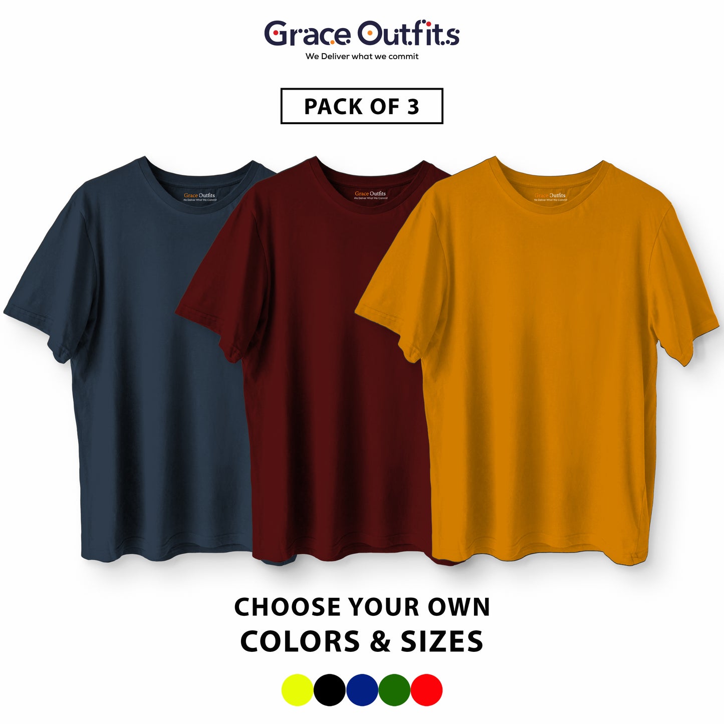 Pack of 3 Oversized Tees