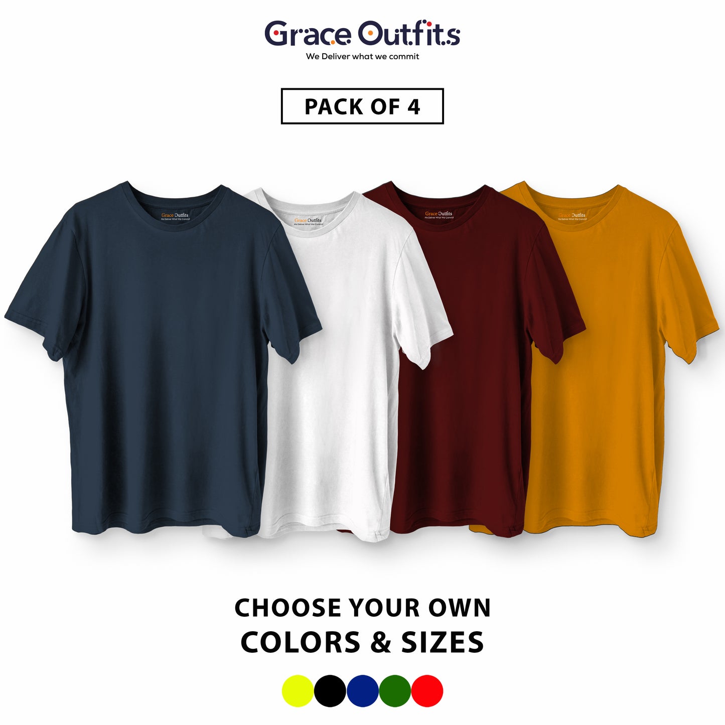 Pack of 4 Oversized Tees