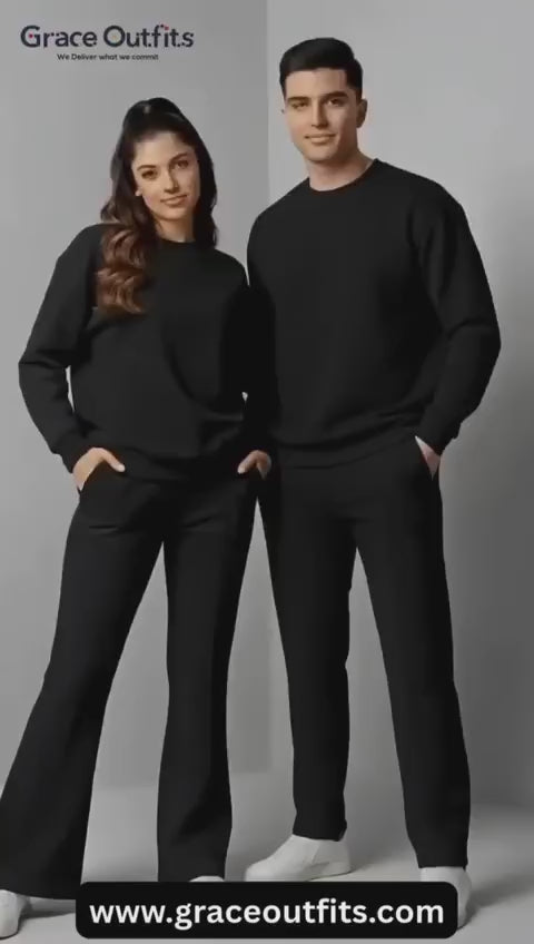 Winter Fleece Men's Co-Ord Set – Black
