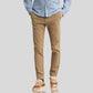 Slim Fit Camel Cotton Chino Pants