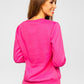 Women's Basic Hot Pink Sweatshirt