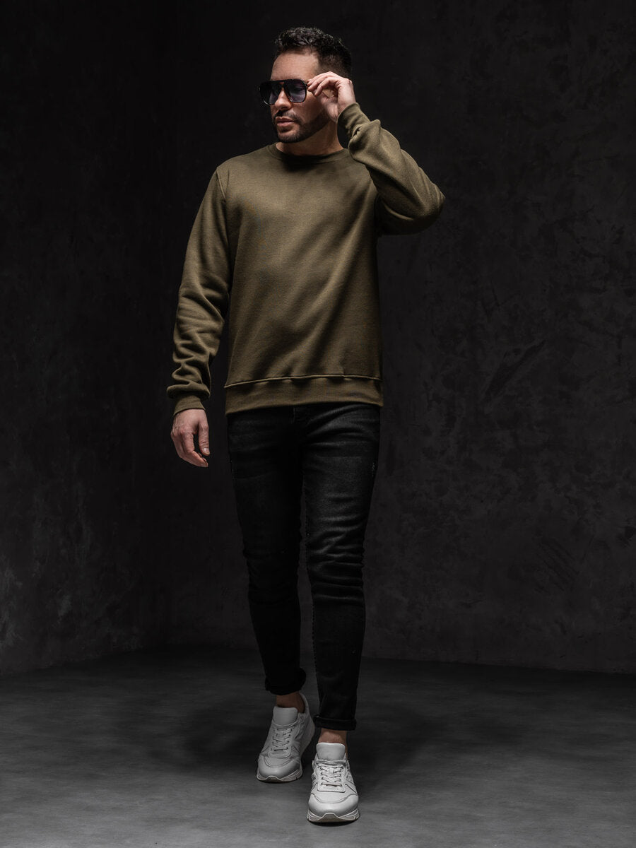 Basic Army Green Sweatshirt