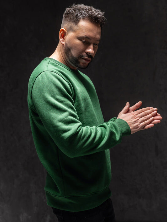 Basic Olive Green Sweatshirt