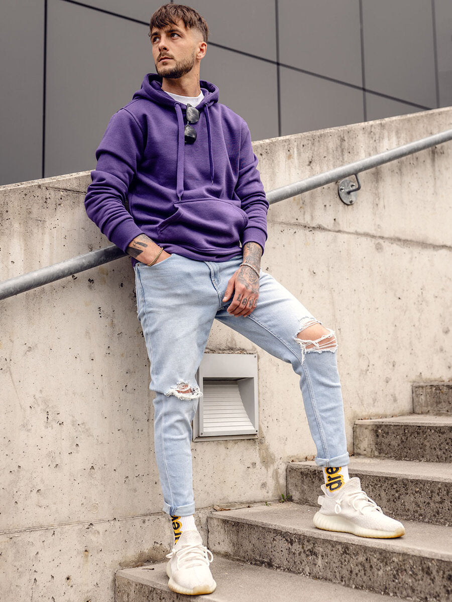 Basic Dark Purple Hoodie