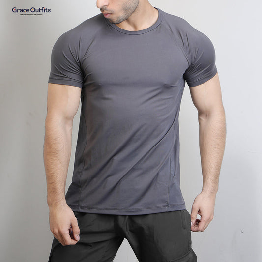Basic Dri-FIT Plain Steel Gray Shirt