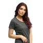 Women's Basic Charcoal Half Sleeves T-Shirt