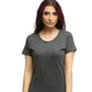 Women's Basic Charcoal Half Sleeves T-Shirt