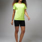 Women's Basic Neon Green Half Sleeves T-Shirt