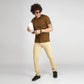 Basic Beige Half Sleeves T-Shirt