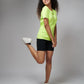 Women's Basic Neon Green Half Sleeves T-Shirt