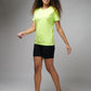 Women's Basic Neon Green Half Sleeves T-Shirt