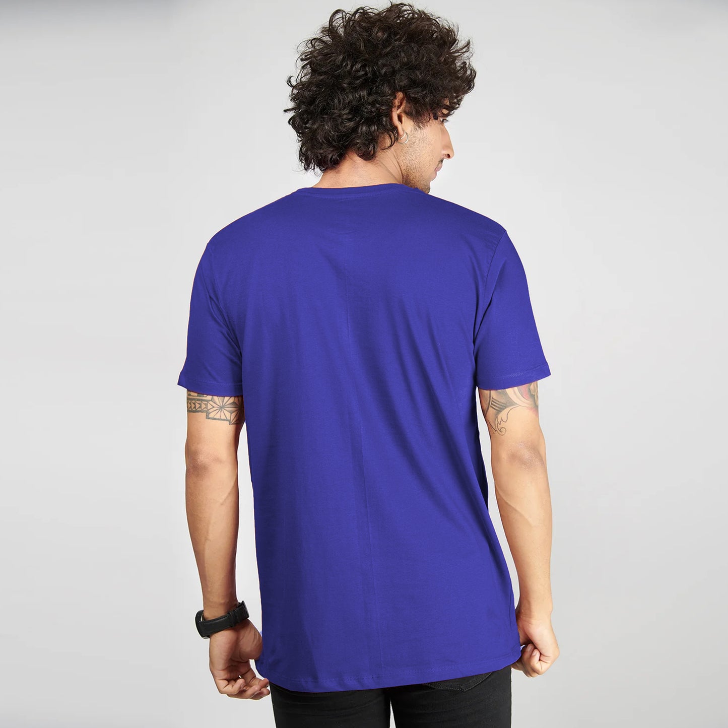 Basic Royal Blue Half Sleeves T-Shirt