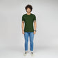 Basic Olive Green Half Sleeves T-Shirt