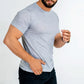 Basic Heather Grey Half Sleeves T-Shirt