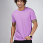 Basic Light Purple Half Sleeves T-Shirt
