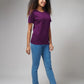 Women's Basic Dark Purple Half Sleeves T-Shirt