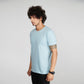 Basic Sky Blue Half Sleeves T-Shirt