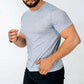 Basic Heather Grey Half Sleeves T-Shirt